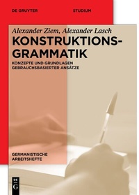 Abbildung von: Konstruktionsgrammatik - De Gruyter