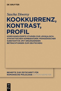 Abbildung von: Kookkurrenz, Kontrast, Profil - De Gruyter