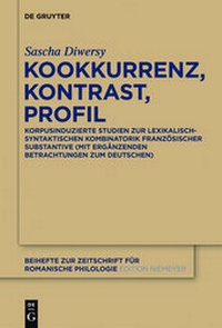 Abbildung von: Kookkurrenz, Kontrast, Profil - De Gruyter