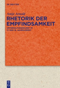 Abbildung von: Rhetorik der Empfindsamkeit - De Gruyter