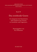 Cover: Das erziehende Gesetz - De Gruyter