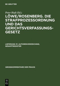 Abbildung von: Autorenverzeichnis; Gesamtregister - De Gruyter