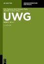 Cover: UWG / §§ 4-7 - De Gruyter