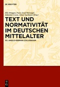 Cover: Text und Normativit&auml;t im deutschen Mittelalter - De Gruyter