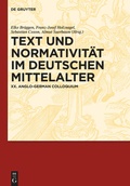 Cover: Text und Normativit&auml;t im deutschen Mittelalter - De Gruyter