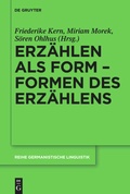 Cover: Erz&auml;hlen als Form - Formen des Erz&auml;hlens - De Gruyter