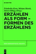 Cover: Erz&auml;hlen als Form - Formen des Erz&auml;hlens - De Gruyter