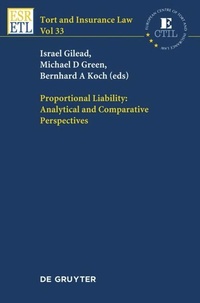 Enlarge image Cover: Proportional Liability: Analytical and Comparative Perspectives - De Gruyter