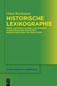 Abbildung von: Historische Lexikographie - De Gruyter