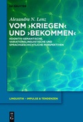 Cover: Vom >kriegen< und >bekommen< - De Gruyter