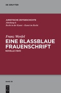 Cover: Eine bla&szlig;blaue Frauenschrift - De Gruyter