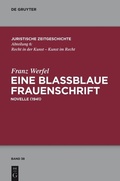 Cover: Eine bla&szlig;blaue Frauenschrift - De Gruyter