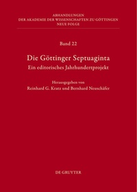 Abbildung von: Die Göttinger Septuaginta - De Gruyter