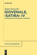 Cover: Giovenale, "Satira" IV - De Gruyter