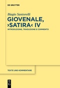 Cover: Giovenale, "Satira" IV - De Gruyter