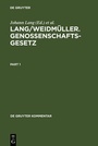 Cover: Lang/Weidmüller. Genossenschaftsgesetz - De Gruyter