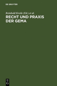 Abbildung von: Recht und Praxis der GEMA - De Gruyter