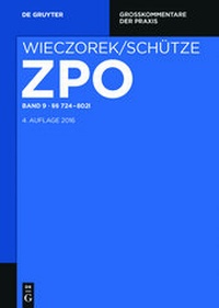 Abbildung von: Zivilprozessordnung und Nebengesetze / §§ 724-802l - De Gruyter