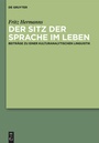 Cover: Der Sitz der Sprache im Leben - De Gruyter