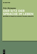 Cover: Der Sitz der Sprache im Leben - De Gruyter