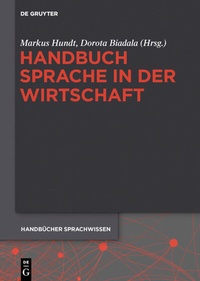 Abbildung von: Handbuch Sprache in der Wirtschaft - De Gruyter
