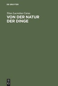 Cover: Von der Natur der Dinge - De Gruyter