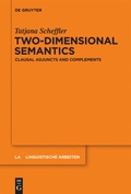 Cover: Two-dimensional Semantics - De Gruyter