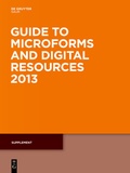 Cover: Guide to Microforms and Digital Resources / Supplement - De Gruyter Saur