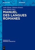 Cover: Manuel des langues romanes - De Gruyter