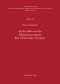 Cover: Ist die sogenannte Mozartsche Bl&auml;serkonzertante KV 297b/Anh. I,9 echt? - De Gruyter