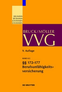 Abbildung von: VVG / §§ 172-177 (Berufsunfähigkeitsversicherung) - De Gruyter