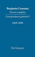 Cover: Correspondance g&eacute;n&eacute;rale 1816-1818 - De Gruyter