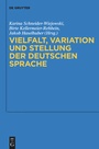 Bild: Vielfalt, Variation und Stellung der deutschen Sprache - De Gruyter