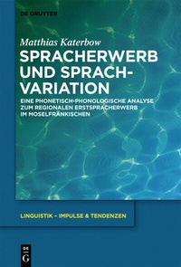 Abbildung von: Spracherwerb und Sprachvariation - De Gruyter