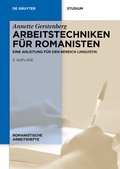 Cover: Arbeitstechniken f&uuml;r Romanisten - De Gruyter
