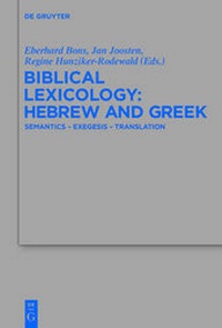 Abbildung von: Biblical Lexicology: Hebrew and Greek - De Gruyter