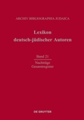 Cover: Nachtr&auml;ge und Gesamtregister - De Gruyter