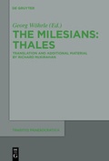 Cover: The Milesians / Thales - De Gruyter