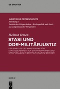 Bild: Stasi und DDR-Milit&auml;rjustiz - De Gruyter