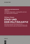 Bild: Stasi und DDR-Milit&auml;rjustiz - De Gruyter