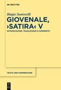 Cover: Giovenale, "Satira" V - De Gruyter