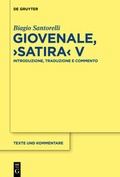 Cover: Giovenale, "Satira" V - De Gruyter
