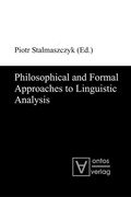 Cover: Philosophical and Formal Approaches to Linguistic Analysis - De Gruyter