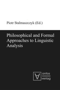 Cover: Philosophical and Formal Approaches to Linguistic Analysis - De Gruyter