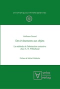 Cover: Des &eacute;v&eacute;nements aux objets - De Gruyter