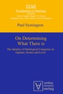 Cover: On Determining What There is - De Gruyter
