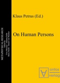 Cover: On Human Persons - De Gruyter