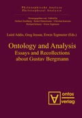 Cover: Ontology and Analysis - De Gruyter