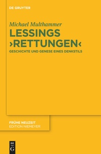 Enlarge image Cover: Lessings 'Rettungen' - De Gruyter