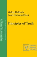 Cover: Principles of Truth - De Gruyter